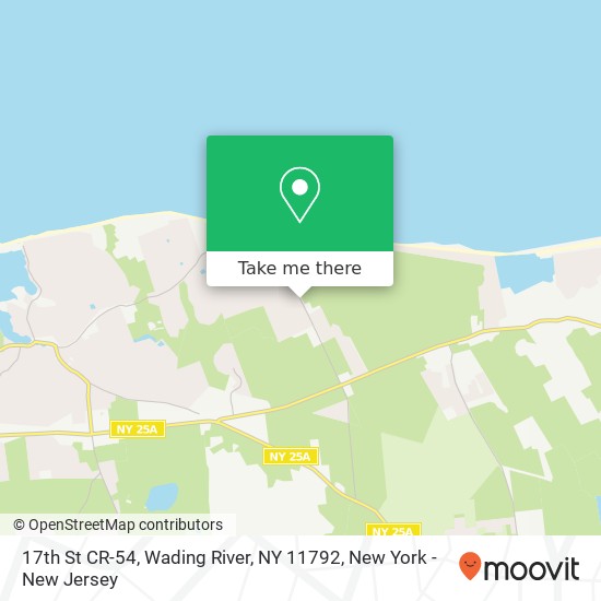Mapa de 17th St CR-54, Wading River, NY 11792