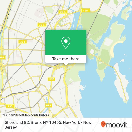 Mapa de Shore and 8C, Bronx, NY 10465