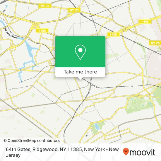 Mapa de 64th Gates, Ridgewood, NY 11385