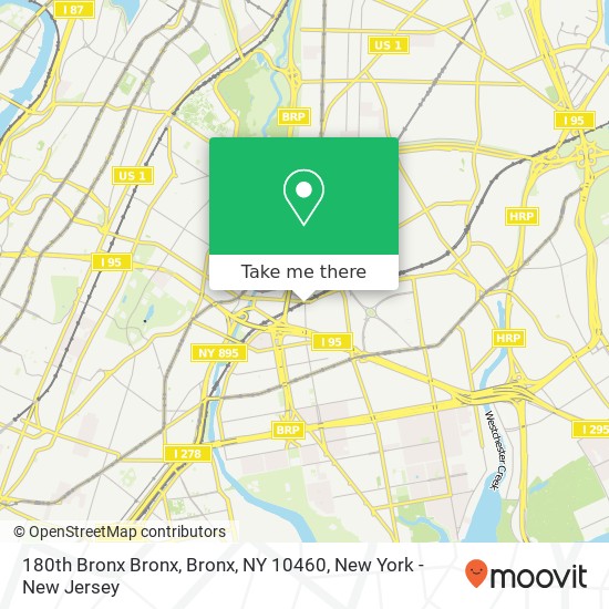 Mapa de 180th Bronx Bronx, Bronx, NY 10460