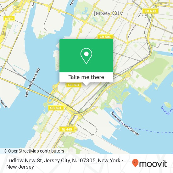 Ludlow New St, Jersey City, NJ 07305 map