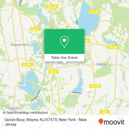 Mapa de Upton Bour, Wayne, NJ 07470