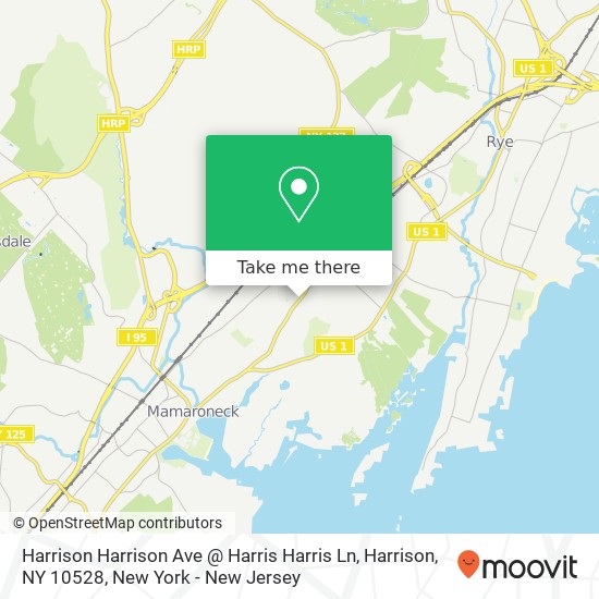 Mapa de Harrison Harrison Ave @ Harris Harris Ln, Harrison, NY 10528