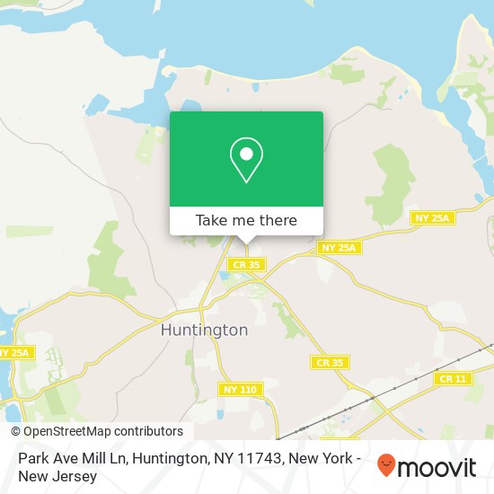 Mapa de Park Ave Mill Ln, Huntington, NY 11743