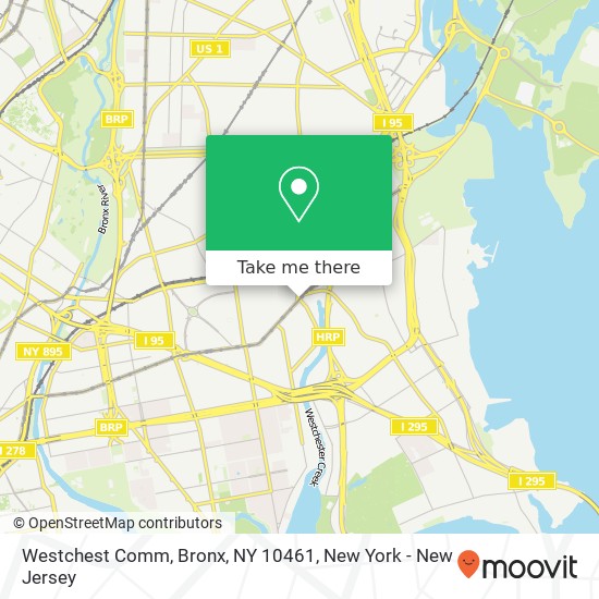 Mapa de Westchest Comm, Bronx, NY 10461