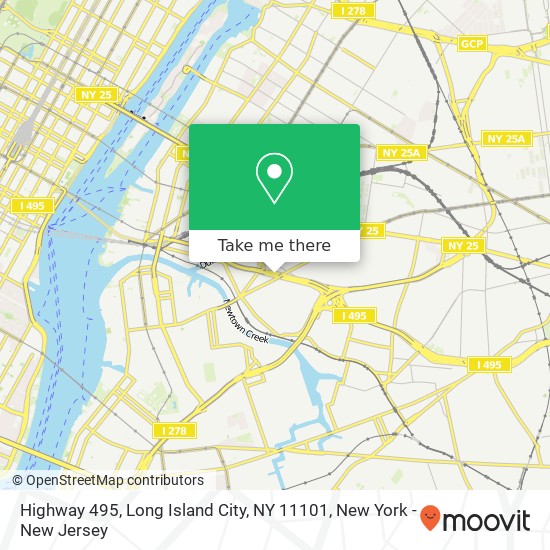 Mapa de Highway 495, Long Island City, NY 11101