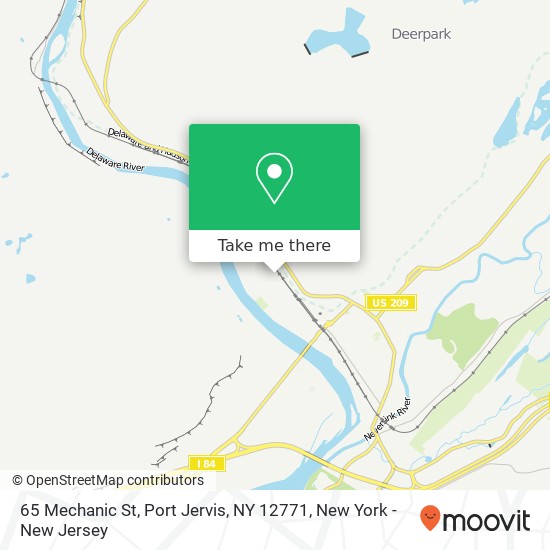 Mapa de 65 Mechanic St, Port Jervis, NY 12771