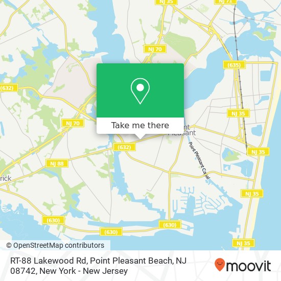 RT-88 Lakewood Rd, Point Pleasant Beach, NJ 08742 map