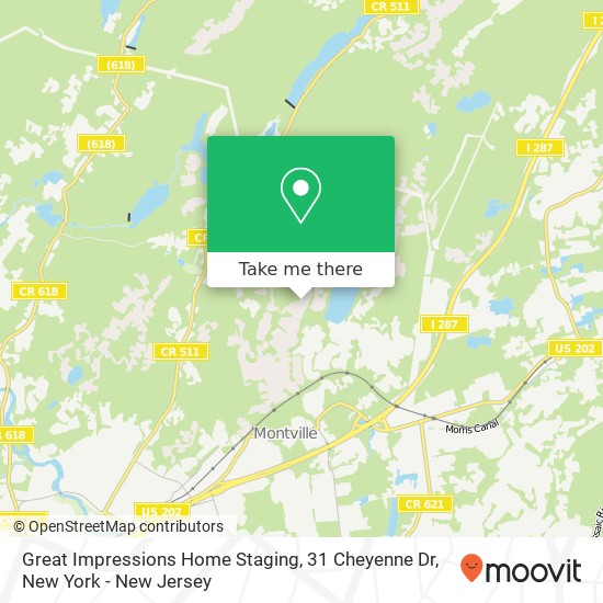 Mapa de Great Impressions Home Staging, 31 Cheyenne Dr