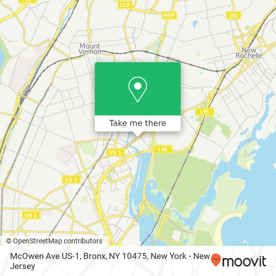 McOwen Ave US-1, Bronx, NY 10475 map