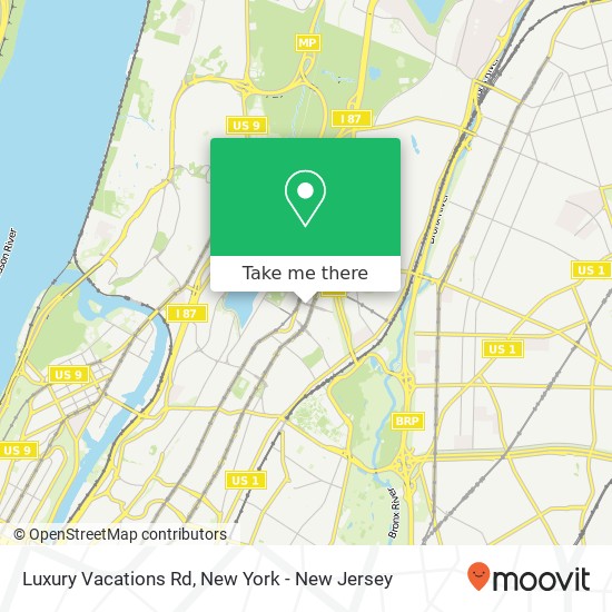 Luxury Vacations Rd map