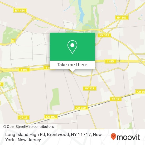 Mapa de Long Island High Rd, Brentwood, NY 11717