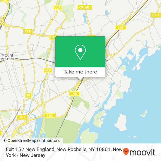 Mapa de Exit 15 / New England, New Rochelle, NY 10801