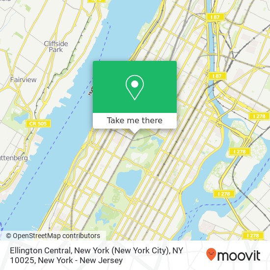 Ellington Central, New York (New York City), NY 10025 map
