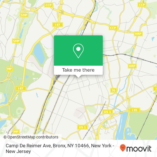 Mapa de Camp De Reimer Ave, Bronx, NY 10466
