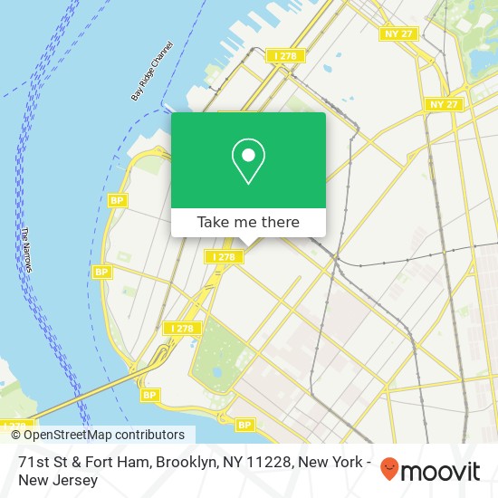 71st St & Fort Ham, Brooklyn, NY 11228 map