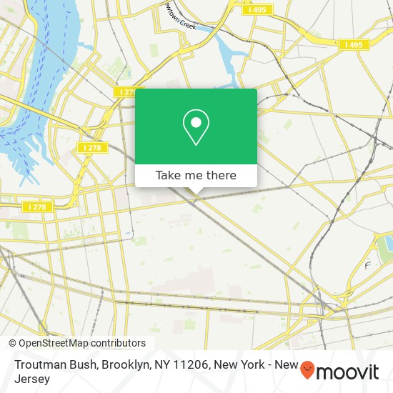 Troutman Bush, Brooklyn, NY 11206 map