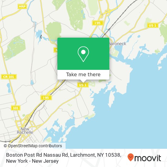 Mapa de Boston Post Rd Nassau Rd, Larchmont, NY 10538