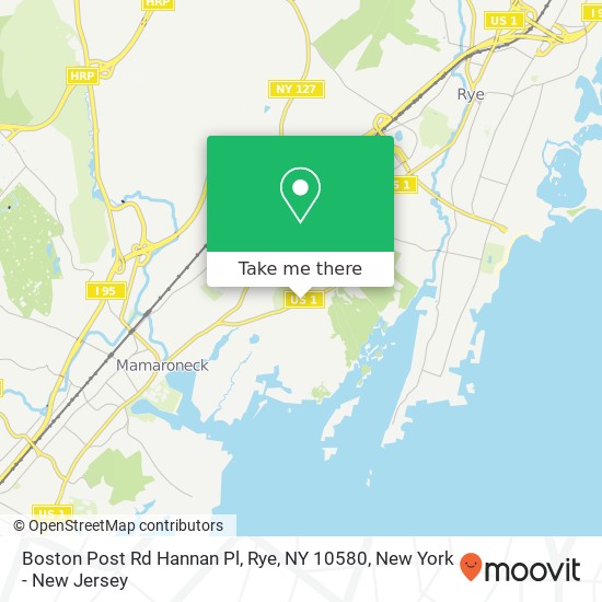 Mapa de Boston Post Rd Hannan Pl, Rye, NY 10580