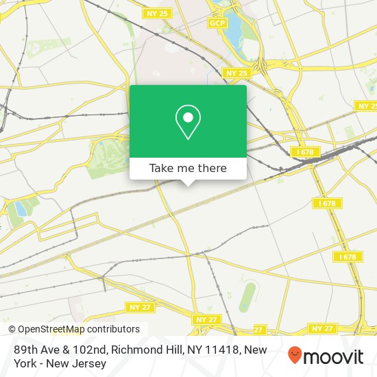 Mapa de 89th Ave & 102nd, Richmond Hill, NY 11418