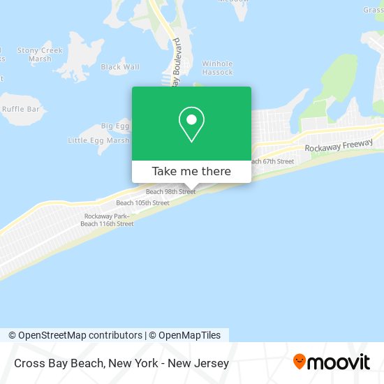 Cross Bay Beach map