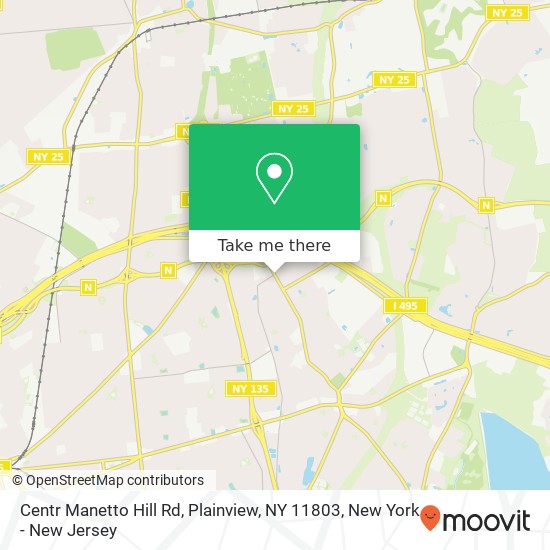 Mapa de Centr Manetto Hill Rd, Plainview, NY 11803