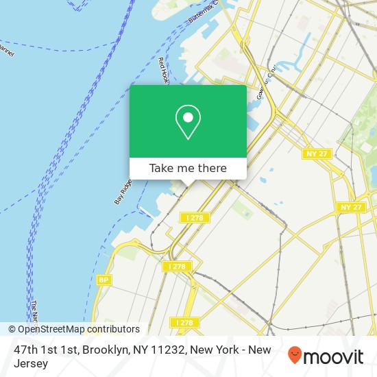 Mapa de 47th 1st 1st, Brooklyn, NY 11232