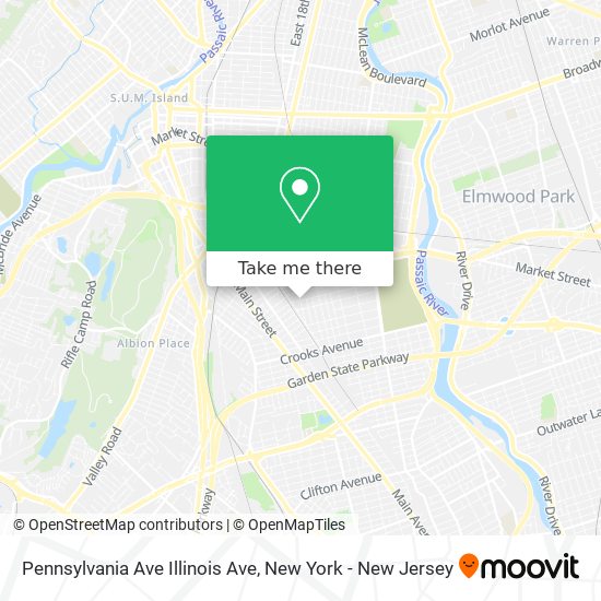 Mapa de Pennsylvania Ave Illinois Ave