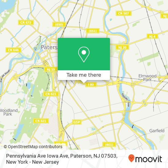 Pennsylvania Ave Iowa Ave, Paterson, NJ 07503 map