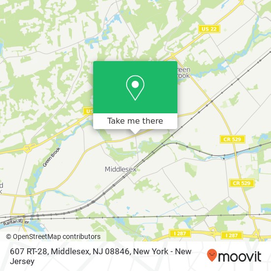 Mapa de 607 RT-28, Middlesex, NJ 08846