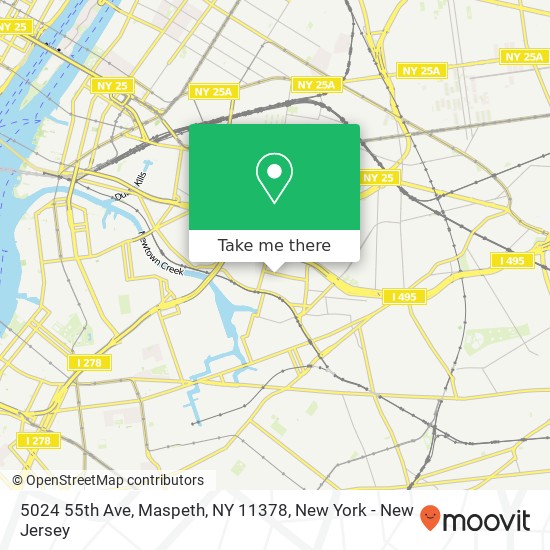 Mapa de 5024 55th Ave, Maspeth, NY 11378
