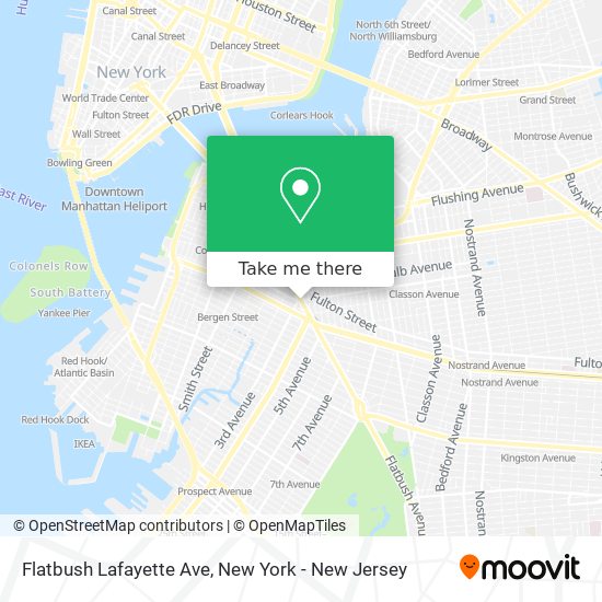 Mapa de Flatbush Lafayette Ave