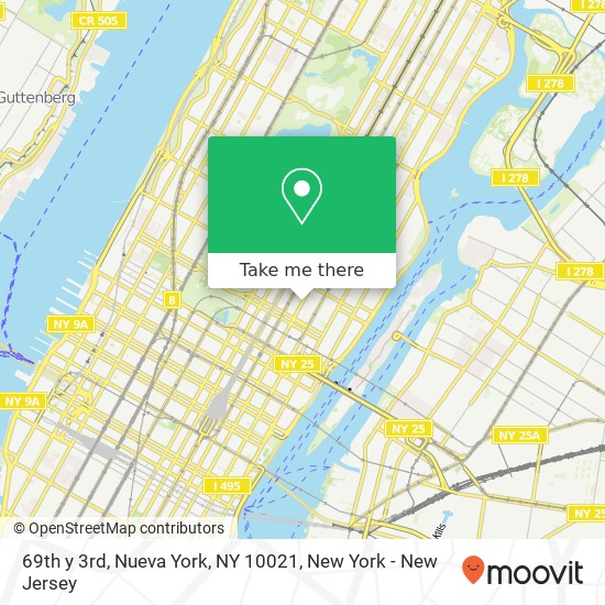 Mapa de 69th y 3rd, Nueva York, NY 10021