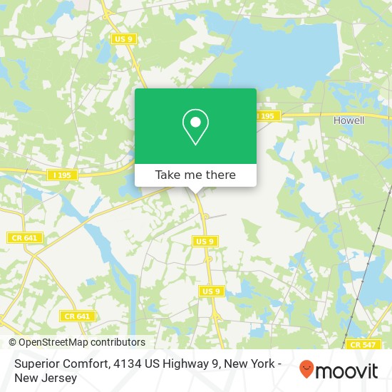 Mapa de Superior Comfort, 4134 US Highway 9