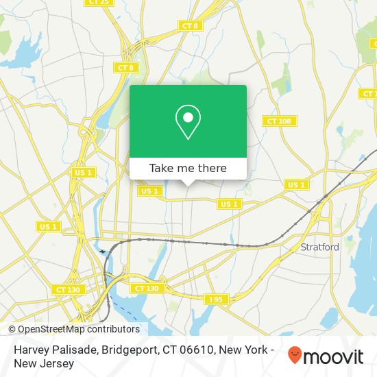 Mapa de Harvey Palisade, Bridgeport, CT 06610