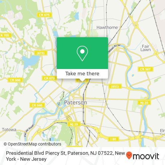 Presidential Blvd Piercy St, Paterson, NJ 07522 map