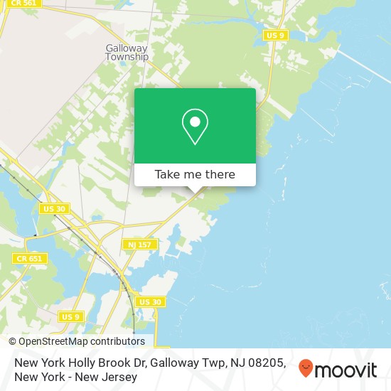 New York Holly Brook Dr, Galloway Twp, NJ 08205 map
