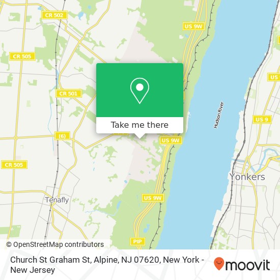 Mapa de Church St Graham St, Alpine, NJ 07620