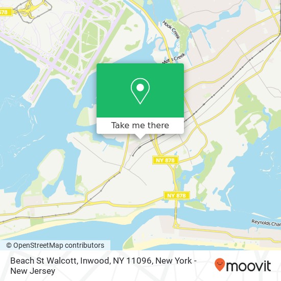 Mapa de Beach St Walcott, Inwood, NY 11096