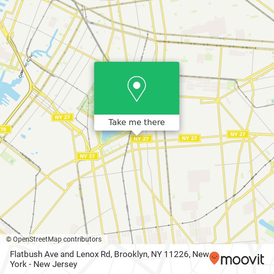 Flatbush Ave and Lenox Rd, Brooklyn, NY 11226 map