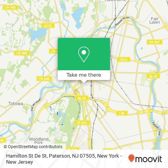 Mapa de Hamilton St De St, Paterson, NJ 07505