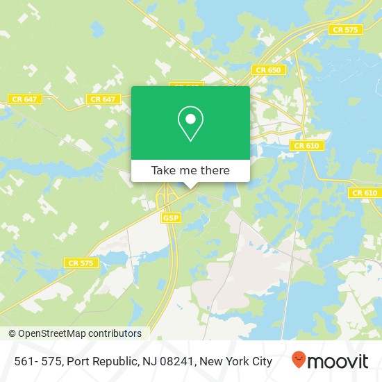 Mapa de 561- 575, Port Republic, NJ 08241