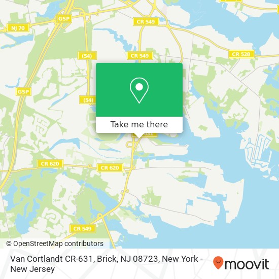 Van Cortlandt CR-631, Brick, NJ 08723 map