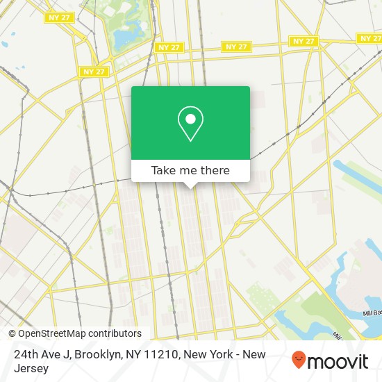 Mapa de 24th Ave J, Brooklyn, NY 11210