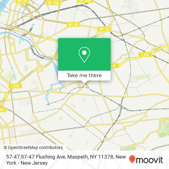 Mapa de 57-47,57-47 Flushing Ave, Maspeth, NY 11378