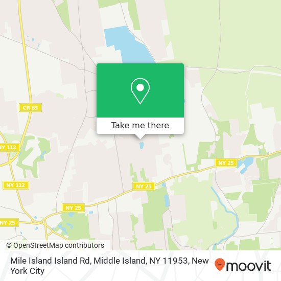 Mapa de Mile Island Island Rd, Middle Island, NY 11953