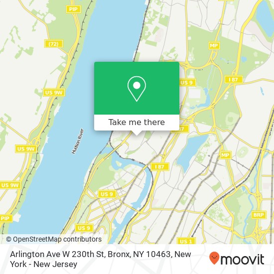 Arlington Ave W 230th St, Bronx, NY 10463 map