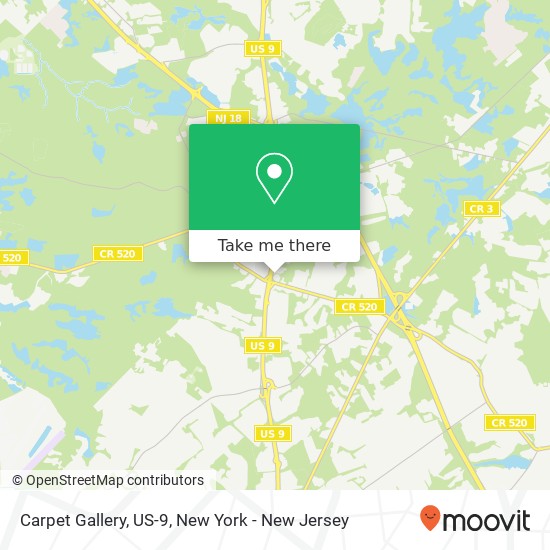 Mapa de Carpet Gallery, US-9