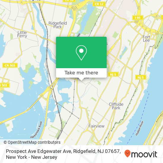 Prospect Ave Edgewater Ave, Ridgefield, NJ 07657 map