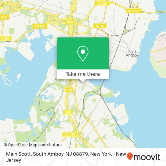 Mapa de Main Scott, South Amboy, NJ 08879